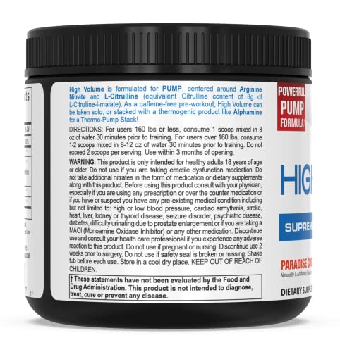 High Volume Pre Workout Powder - Paradise Cooler