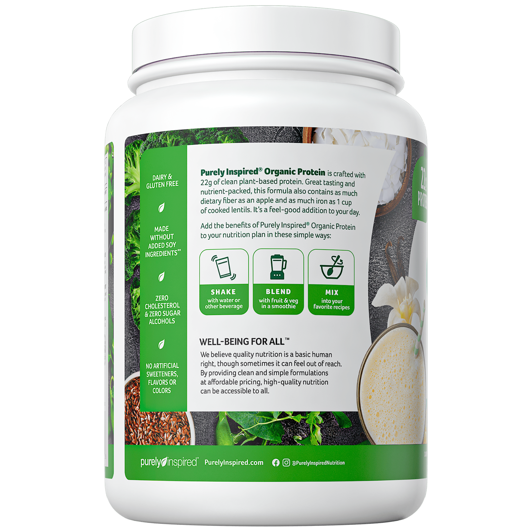 French Vanilla Organic Plant Protein Powder - 22g
