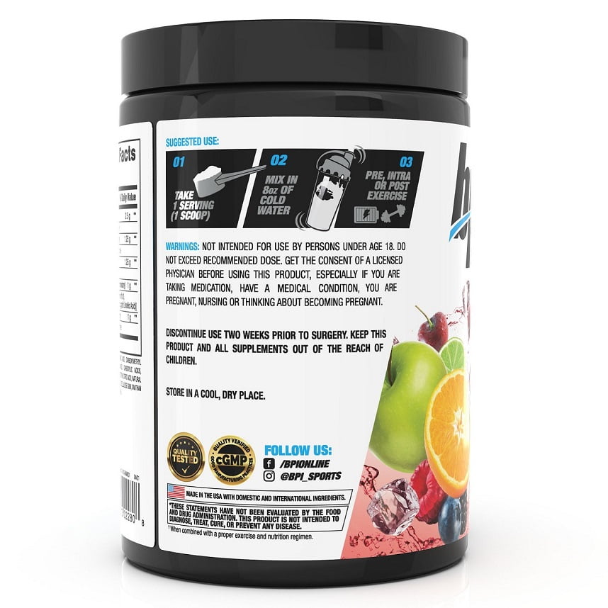 Fruit Punch BCAA Glutamine Recovery Powder