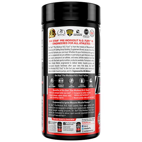 Six Star Nitric Oxide Fury Pre-Workout Pills