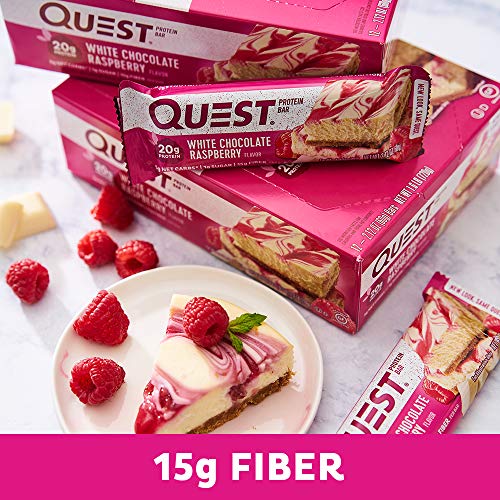 White Chocolate Raspberry Quest Protein Bars, 12-Pack