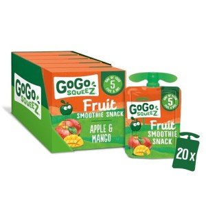 Apple Mango Fruit Smoothie Snack Pouches - 20 Pack