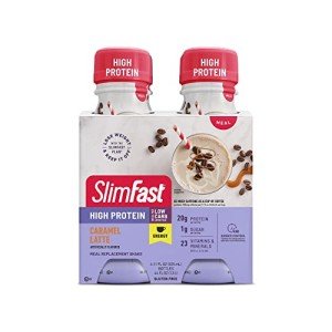 SlimFast Advanced Energy Caramel Latte Shakes - 4 Pack