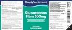 Glucomannan 500mg Capsules - Appetite Suppressant, 120 Count