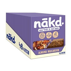 Nakd Almond Macaroon Vegan Fruit Nut Bars 48x35g