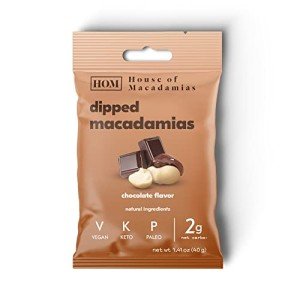 Chocolate Dipped Macadamia Nuts - Zero Sugar Snack