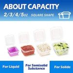 Small Plastic Portion Cups with Lids - 200 Pack