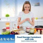 Small Plastic Portion Cups with Lids - 200 Pack