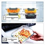 10 Pack Airtight Glass Meal Prep Containers Set