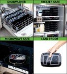 Reusable 2-Compartment Meal Prep Containers - 25 Sets