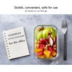 Brieftons 5-Pack Glass Food Storage Containers, 850ml