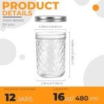 Wide Mouth Glass Jars 480ml - Set of 15
