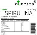 Nutrics® Organic 100% Pure Spirulina Powder 1500g