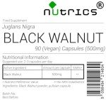 Nutrics® Black Walnut 500mg Vegan Capsules – 1000 Count