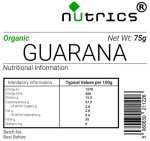 Nutrics® Organic Guarana Seed Powder - Energy Boost