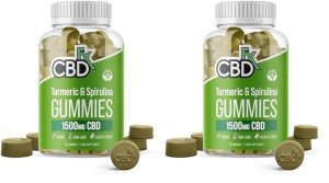 High Strength CBD Vegan Turmeric & Spirulina Gummies