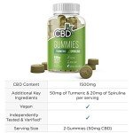 High Strength CBD Vegan Turmeric & Spirulina Gummies