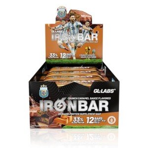 Iron Bar AFA Caramel Crunch Protein Bars - 12 Pack