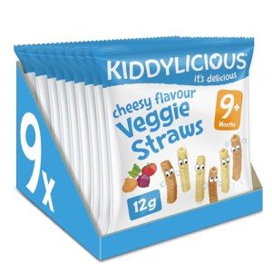 Kiddylicious Cheesy Veggie Straws - Healthy Kid Snacks