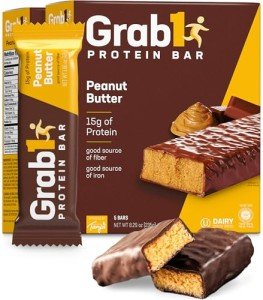 Grab1 Peanut Butter Protein Bars - 10 Bars