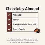 Chocolaty Almond Protein Bars - 15g Protein, Gluten-Free