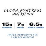 Ready CLEAN Bar, 15g of Protein, 7g Fiber, 6.5g of Whole Grains, NON-GMO, Dark Chocolate Sea Salt, 1.98 Ounces, 12-Pack