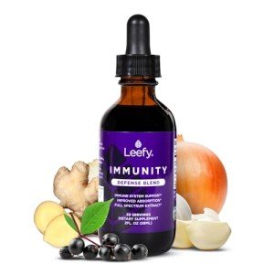 Leefy Organics Immunity Defense Blend - Organic, Fast Absorbing, Superfood Supplement to Support Immune System, Cold and Flu Relief I 2 Oz