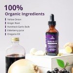 Leefy Organics Immunity Defense Blend - Organic, Fast Absorbing, Superfood Supplement to Support Immune System, Cold and Flu Relief I 2 Oz