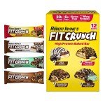 FITCRUNCH Protein Bars Variety Pack - 12 Bars