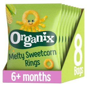 Organic Melty Sweetcorn Rings for Babies (Pack of 8)