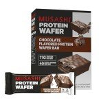 MUSASHI Chocolate Protein Wafer Bars, 12 Pack