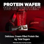 MUSASHI Chocolate Protein Wafer Bars, 12 Pack