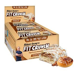 FITCRUNCH Cinnamon Twist Protein Snack Bars - 9 Pack