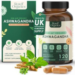 Organic Ashwagandha KSM-66® Extract - 120 Capsules