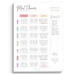 Weekly Meal Planner & Nutrition Tracker Pad