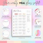 Weekly Meal Planner & Nutrition Tracker Pad