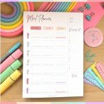 Weekly Meal Planner & Nutrition Tracker Pad