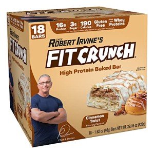 FITCRUNCH Cinnamon Twist Protein Bars - Snack Size