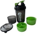 Leak-Proof 500ml Protein Shaker Bottle - Green