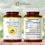 Triple Strength Omega 3 Fish Oil Supplement - 120 Softgels