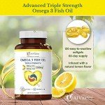 Triple Strength Omega 3 Fish Oil Supplement - 120 Softgels