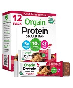 Orgain Pea Butter Chocolate Plant Protein Bars 12-Pack