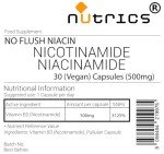 Nutrics® 100% Pure Niacin B3 Capsules - 360 Count