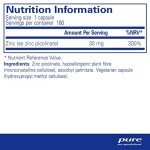 Zinc Picolinate 30mg - Immune Support Supplement 180 Caps
