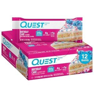 Birthday Cake Quest Nutrition Bars - Pack of 12