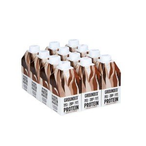 Grounded Vegan Chocolate Protein Shakes - 12 Pack