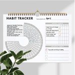 Bright Day Habit Tracker: Wall Hanging Fitness Planner