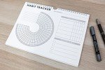 Bright Day Habit Tracker: Wall Hanging Fitness Planner