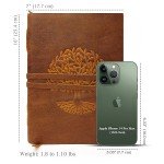 Luxeoria Tree of Life Leather Journal - Tan 7x10