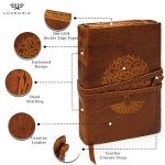 Luxeoria Tree of Life Leather Journal - Tan 7x10